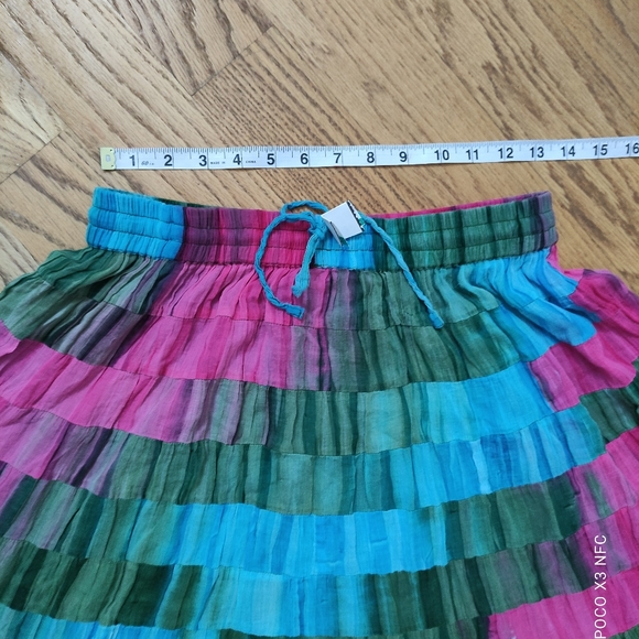Tiered patchwork tiered maxi skirt M - Picture 4 of 6